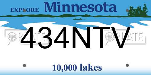 434NTV Minnesota License Plate