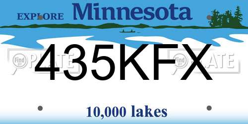 435KFX Minnesota License Plate