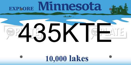 435KTE Minnesota License Plate