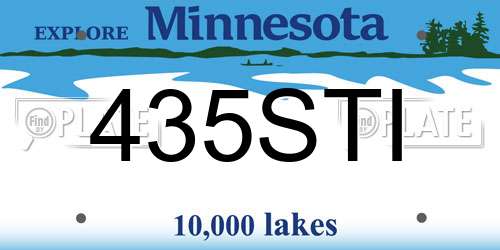 435STI Minnesota License Plate