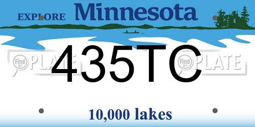 435TC Minnesota License Plate