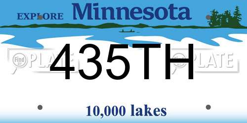 435TH Minnesota License Plate