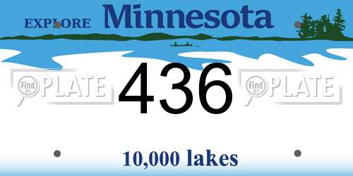 436 Minnesota License Plate