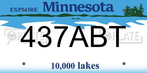 437ABT Minnesota License Plate