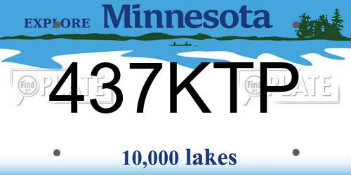 437KTP Minnesota License Plate