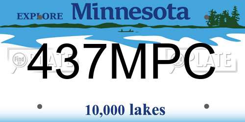 437MPC Minnesota License Plate