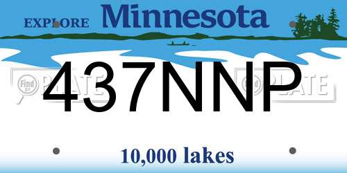 437NNP Minnesota License Plate