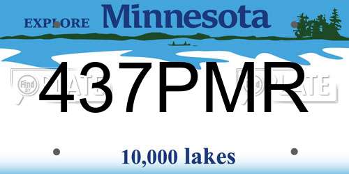 437PMR Minnesota License Plate