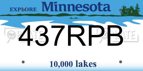 437RPB Minnesota License Plate