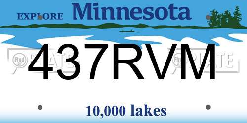 437RVM Minnesota License Plate