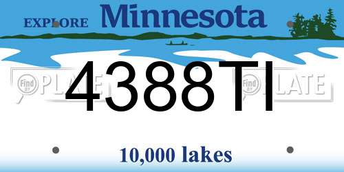 4388TI Minnesota License Plate