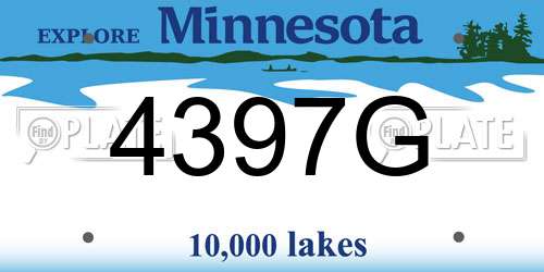 4397G Minnesota License Plate