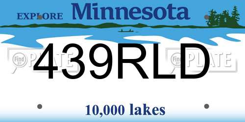 439RLD Minnesota License Plate