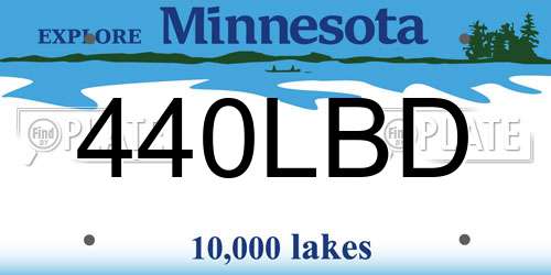 440LBD Minnesota License Plate