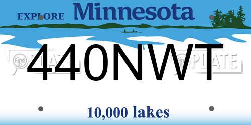 440NWT Minnesota License Plate