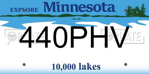 440PHV Minnesota License Plate
