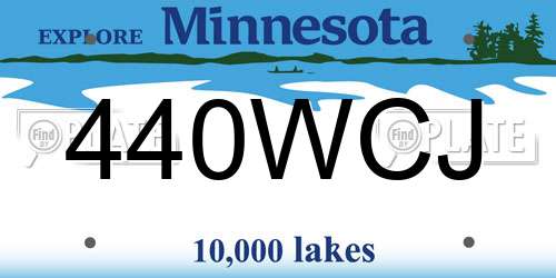 440WCJ Minnesota License Plate
