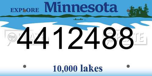 4412488 Minnesota License Plate