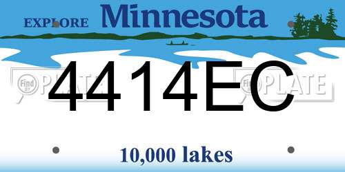 4414EC Minnesota License Plate