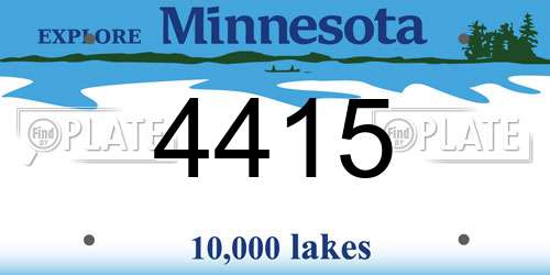 4415 Minnesota License Plate