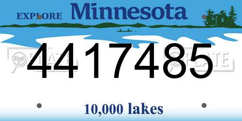 4417485 Minnesota License Plate