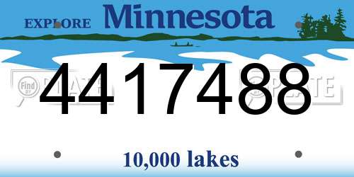 4417488 Minnesota License Plate