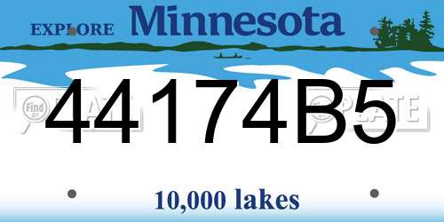 44174B5 Minnesota License Plate