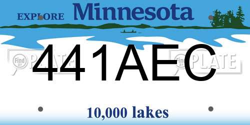 441AEC Minnesota License Plate