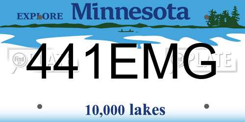 441EMG Minnesota License Plate