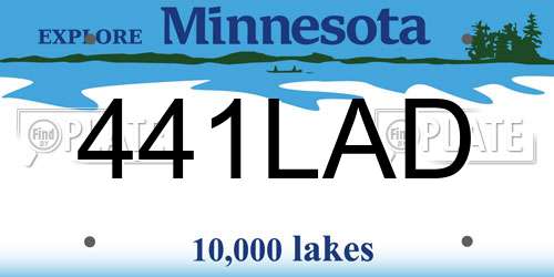 441LAD Minnesota License Plate