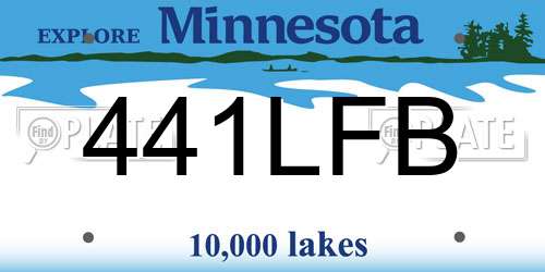 441LFB Minnesota License Plate