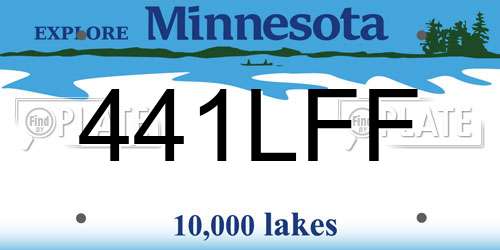 441LFF Minnesota License Plate