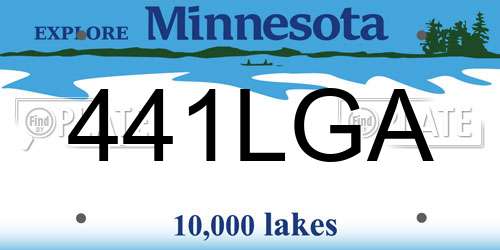 441LGA Minnesota License Plate