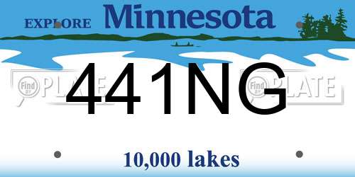 441NG Minnesota License Plate