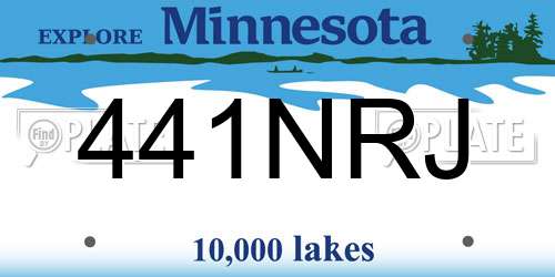 441NRJ Minnesota License Plate