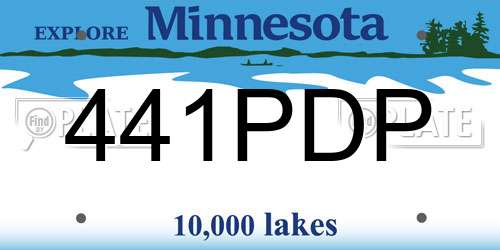441PDP Minnesota License Plate