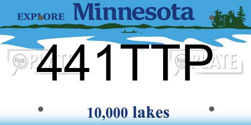 441TTP Minnesota License Plate