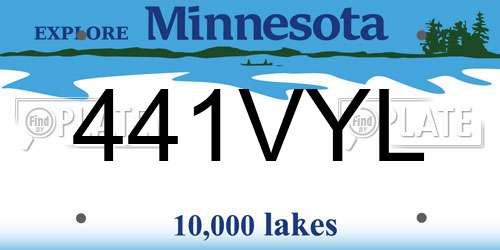 441VYL Minnesota License Plate