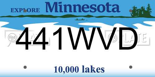 441WVD Minnesota License Plate