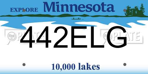 442ELG Minnesota License Plate