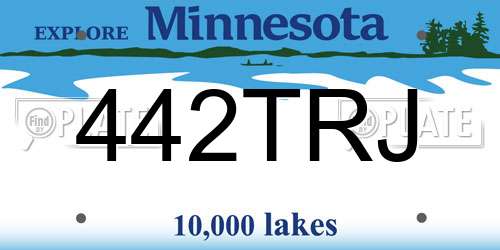 442TRJ Minnesota License Plate