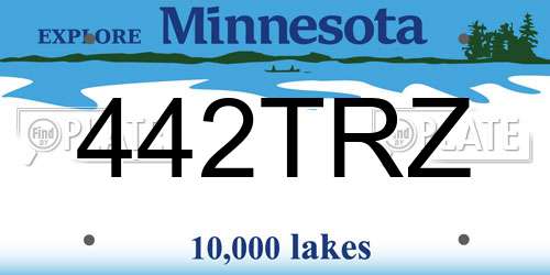 442TRZ Minnesota License Plate