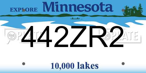 442ZR2 Minnesota License Plate