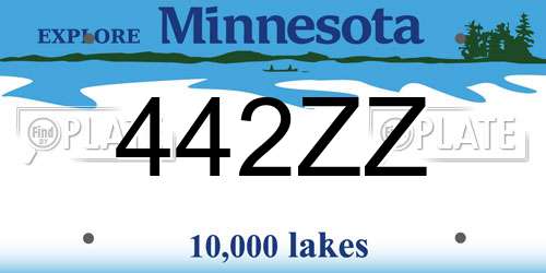 442ZZ Minnesota License Plate