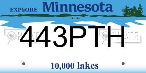 443PTH Minnesota License Plate