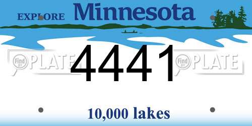 4441 Minnesota License Plate