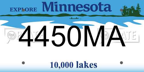 4450MA Minnesota License Plate