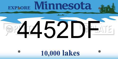 4452DF Minnesota License Plate
