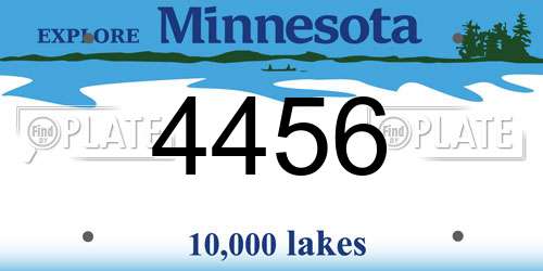 4456 Minnesota License Plate