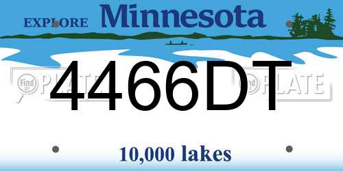 4466DT Minnesota License Plate